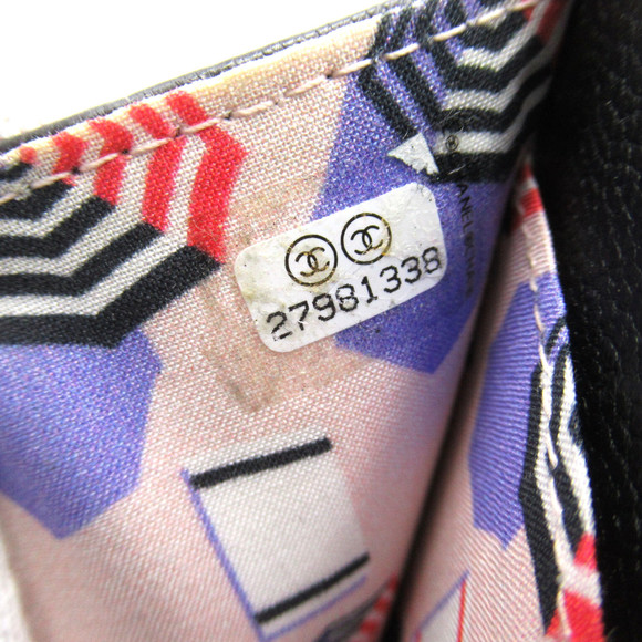 CHANEL Tri-fold Wallet Umbrella Print Black leather - Picture 10 of 10